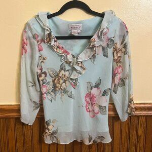 Adrianna Papell Women's Floral Blouse